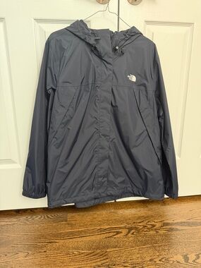 The North Face Women's Hooded Rain Jacket - navy blue